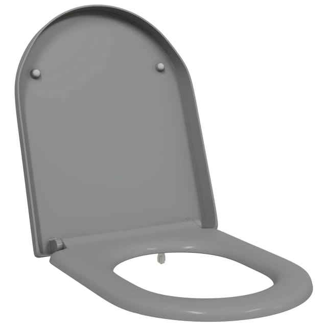 vidaXL Toilettensitz Grau 49 x 36 x 4 cm Duroplast 42002355