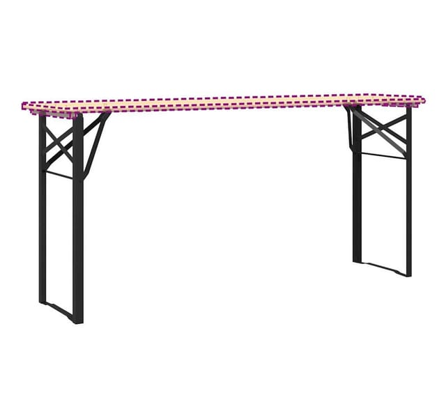 vidaXL Bier Tischbein 2 Stk Schwarz 39 x 3 x 75 cm 42001776