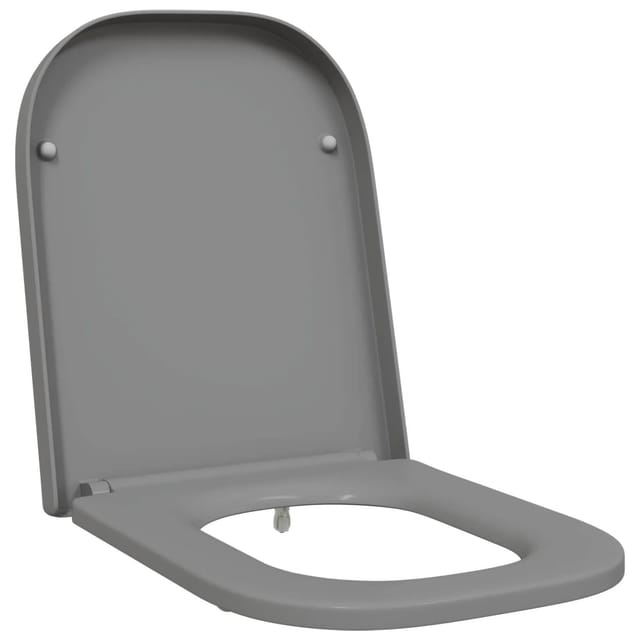 vidaXL Toilettensitz Grau 47,5 x 35 x 3,6 cm Duroplast 42002359