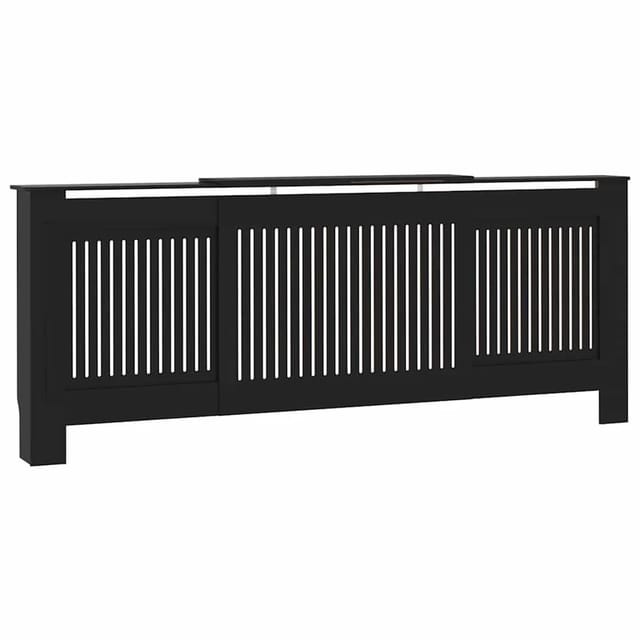 vidaXL MDF Heizkörperverkleidung Schwarz 205 cm 325548