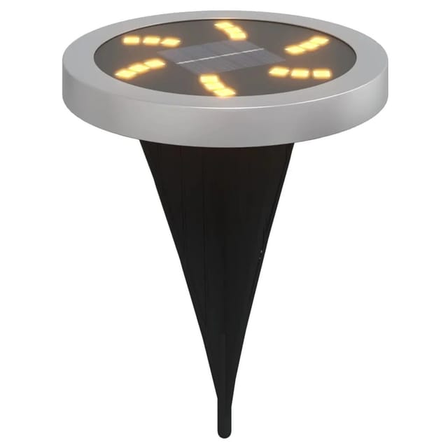 vidaXL Solar-Bodenleuchten mit Erdspieß 12 Stk Warmweiß 4008199