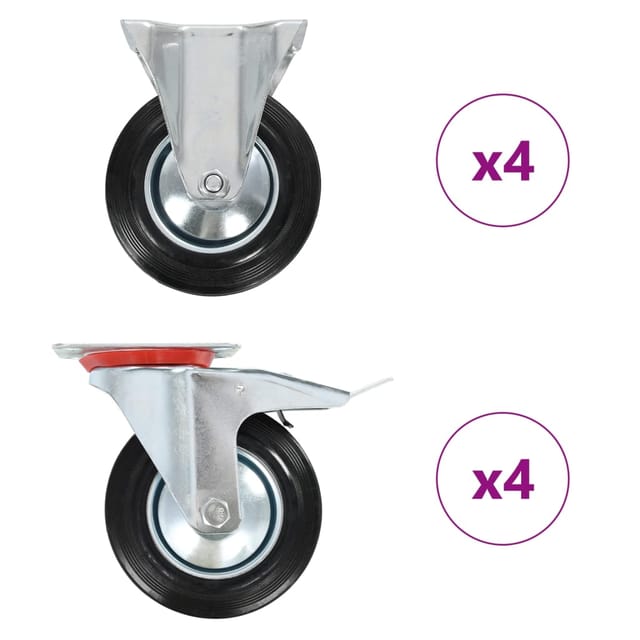 vidaXL 8 Stk Rollen 160 mm 278051