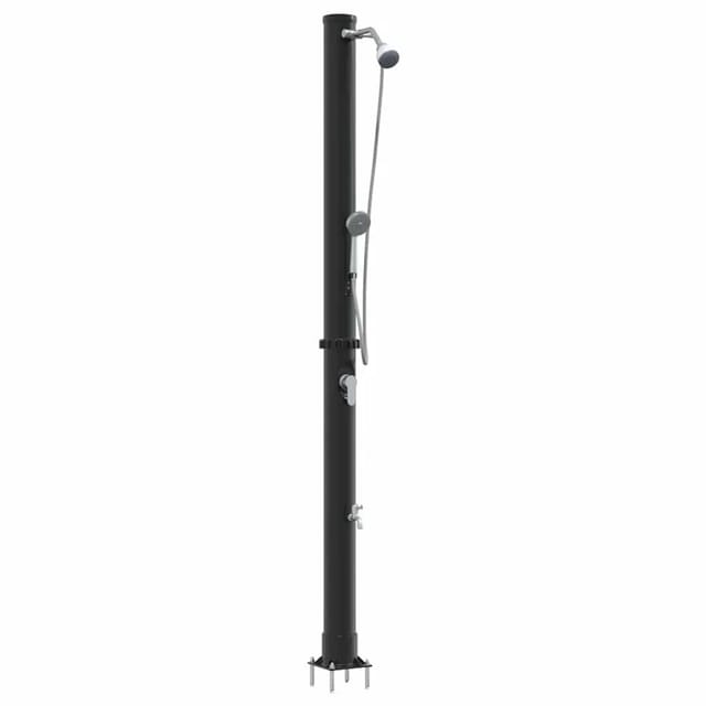 vidaXL Außen Solardusche Schwarz 217 cm PVC und Aluminium 42003410