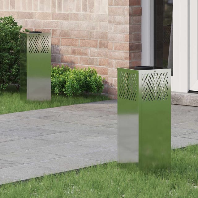 vidaXL Solar LED Weg Licht 2 Stk Silber Galvanisiert 879728