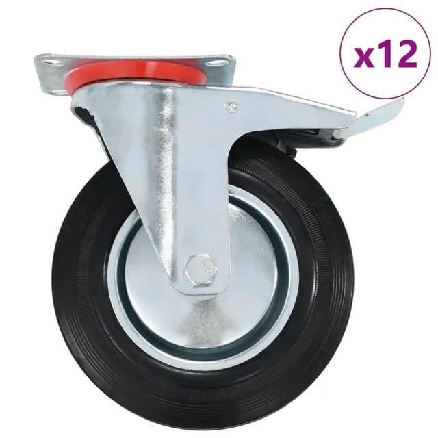 vidaXL 12 Stk Lenkrollen 200 mm 278007