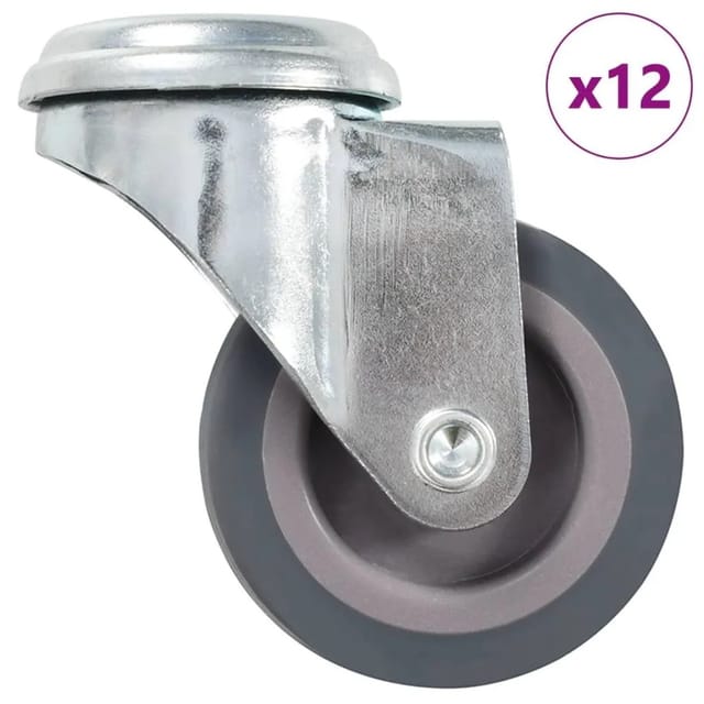 vidaXL 12 Stk Lenkrollen mit Bolzenloch 50 mm 277842