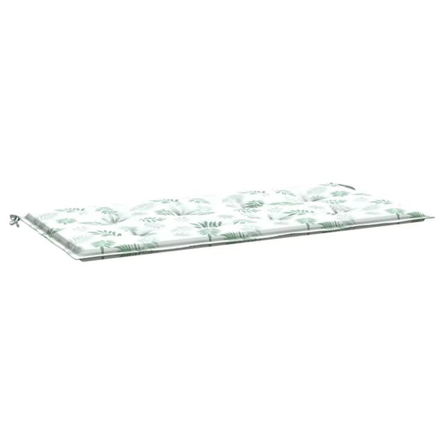 vidaXL Gartenbank-Auflage Blattmuster 120x50x3 cm Oxford-Gewebe 361138