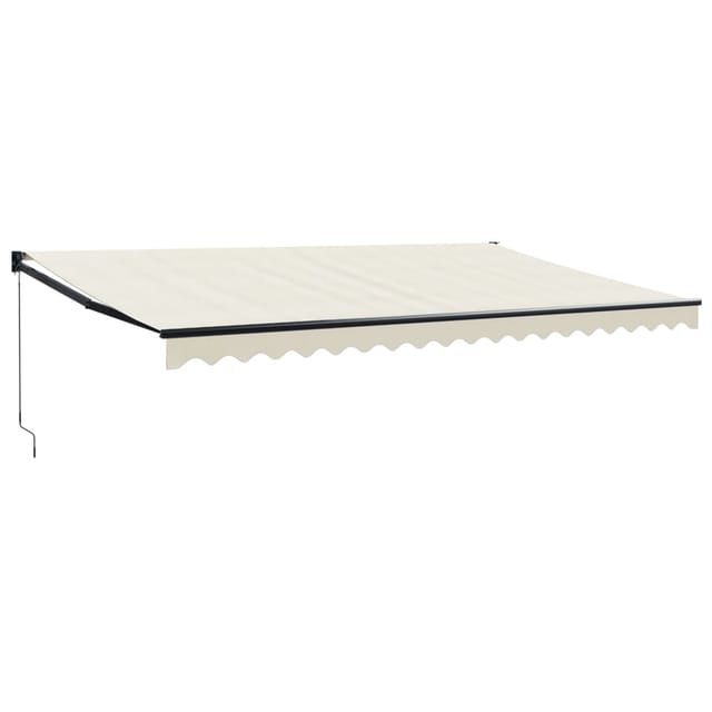 vidaXL Markise Einziehbar Creme 5x3 m Stoff und Aluminium 3154455