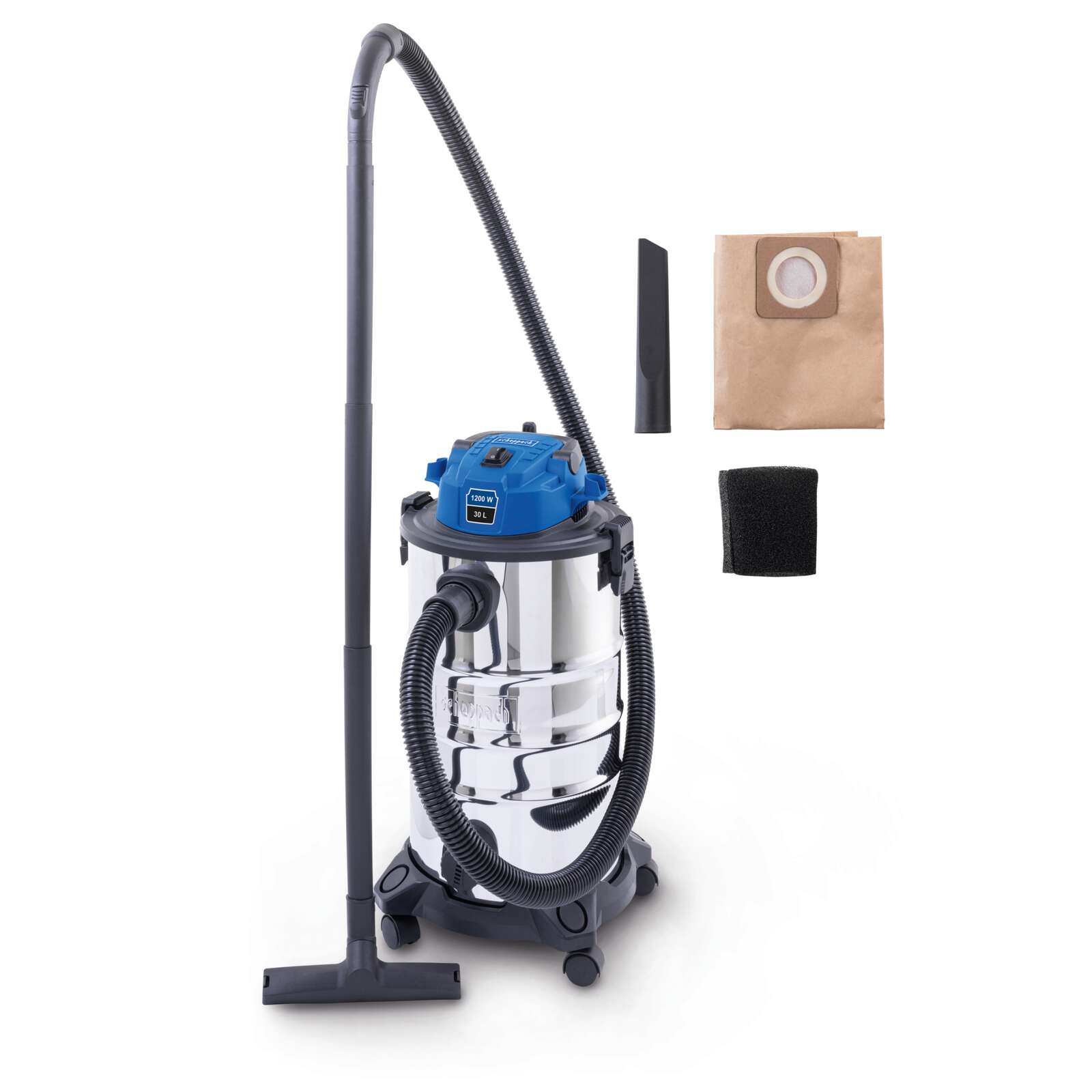 Elektro Nass-/Trockensauger VC30v2 Scheppach - 1200W | 2m Schlauchlänge | 3m Anschlusskabel | 30L Fassungsvermögen | 20kPa Bild 5