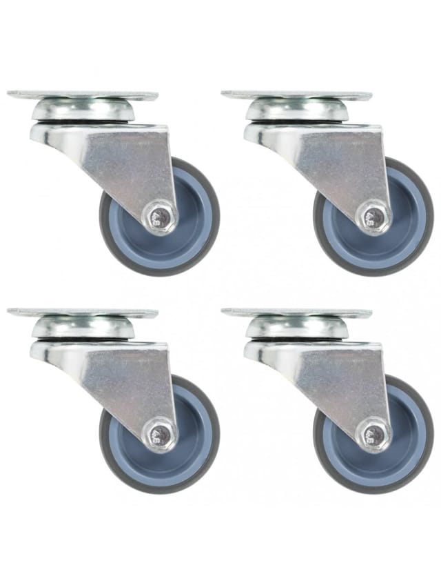 vidaXL 24 Stk Lenkrollen mit Zwillingsrad 50 mm 277919