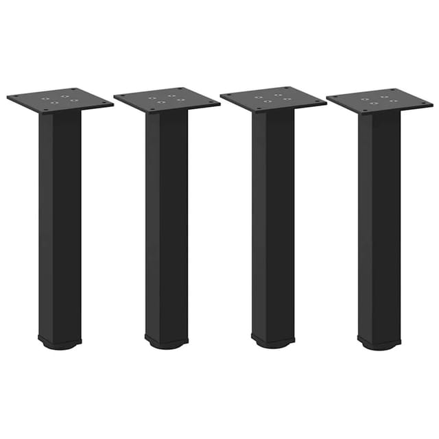 vidaXL Couchtischbeine 4 Stk Schwarz 30-32 cm Stahl 4012448