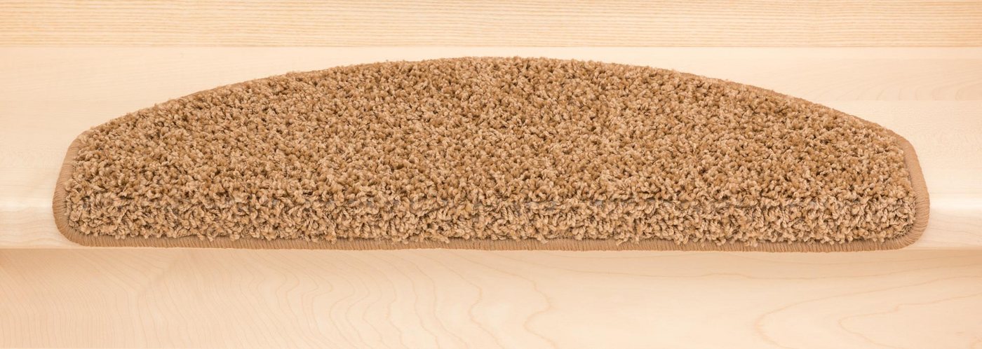 Metzker® Stufenmatte Stufenmatten Shaggy Venus Halbrund Einzeln und SparSet's, Halbrund, Höhe: 22 mm, 1 Stück - Hellbraun Bild 2
