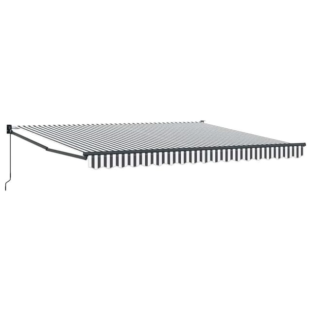 vidaXL Markise Einziehbar Anthrazit und Weiß 4x3 m Stoff und Aluminium 3216110