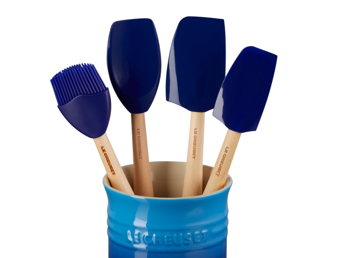 LE CREUSET Küchenspachtel Craft Kochkelle azure Set 5tlg