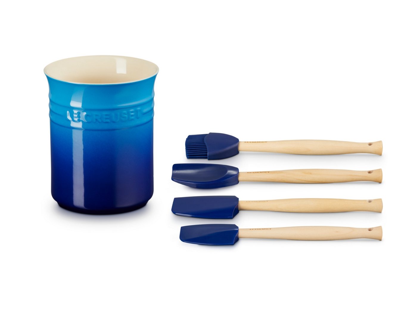 LE CREUSET Küchenspachtel Craft Kochkelle azure Set 5tlg Bild 3