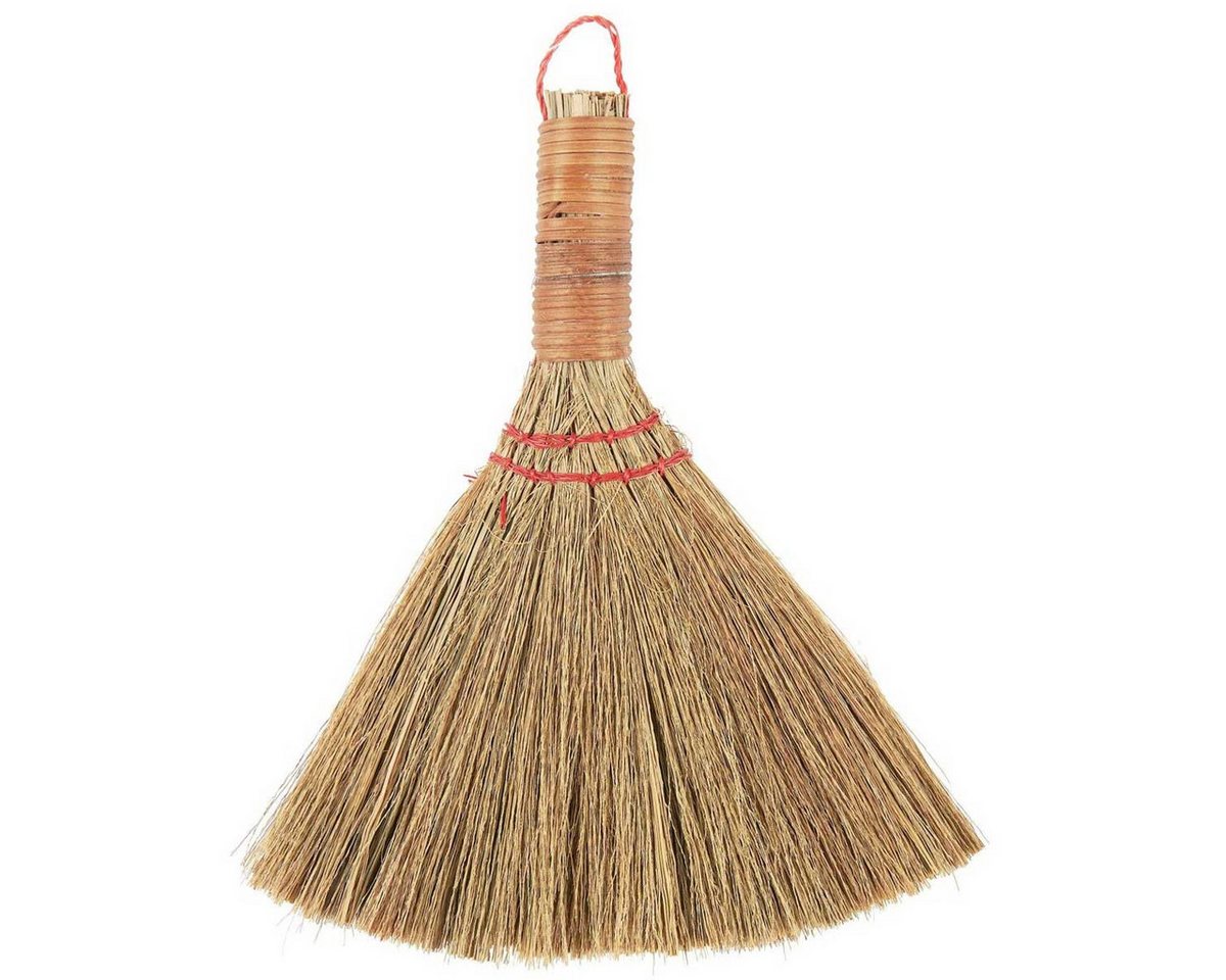 LS-LebenStil Staubbesen IB Laursen Vintage Handfeger Kehrbesen 20cm Naturstroh Tischbesen (1-St., Tischfeger Natur Seegras Jute zum Aufhängen Reisbesen Strohfeger), Kleiner Hexenbesen mit Stiel Feger Kehrwisch-Besen Handkehrbesen Bild 5