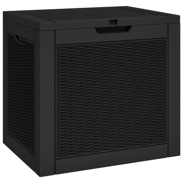 vidaXL Gartenbox Schwarz 55,5x43x53 cm Polypropylen 364178