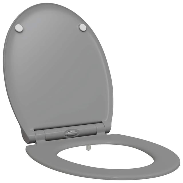 vidaXL Toilettensitz Grau 47 x 37,5 x 3,8 cm Duroplast 42002363
