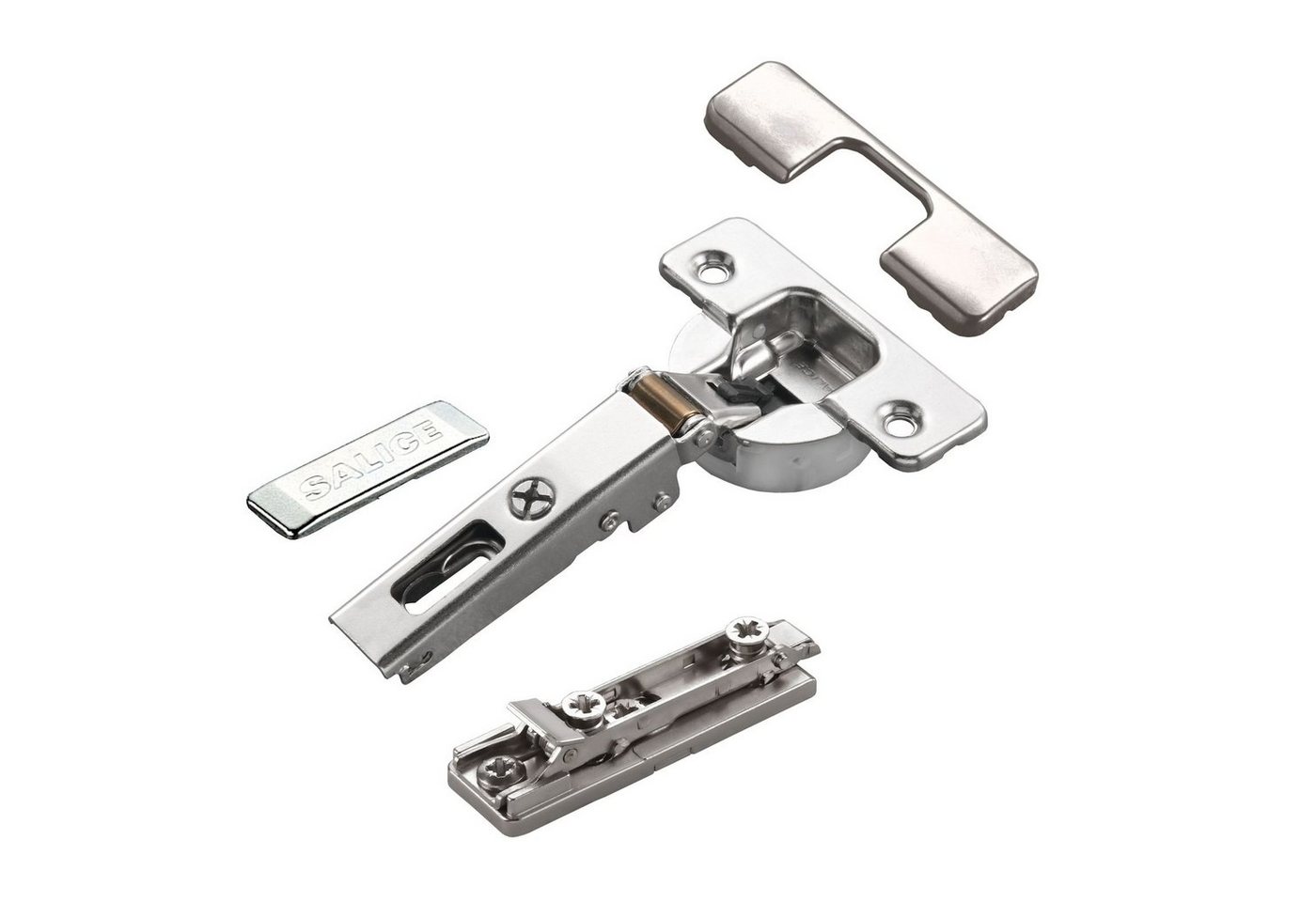 Salice Möbelbeschlag 2 x Salice Topfband S700 110° Bohrbild T52 Nickel matt MPL L (2 St) Bild 2