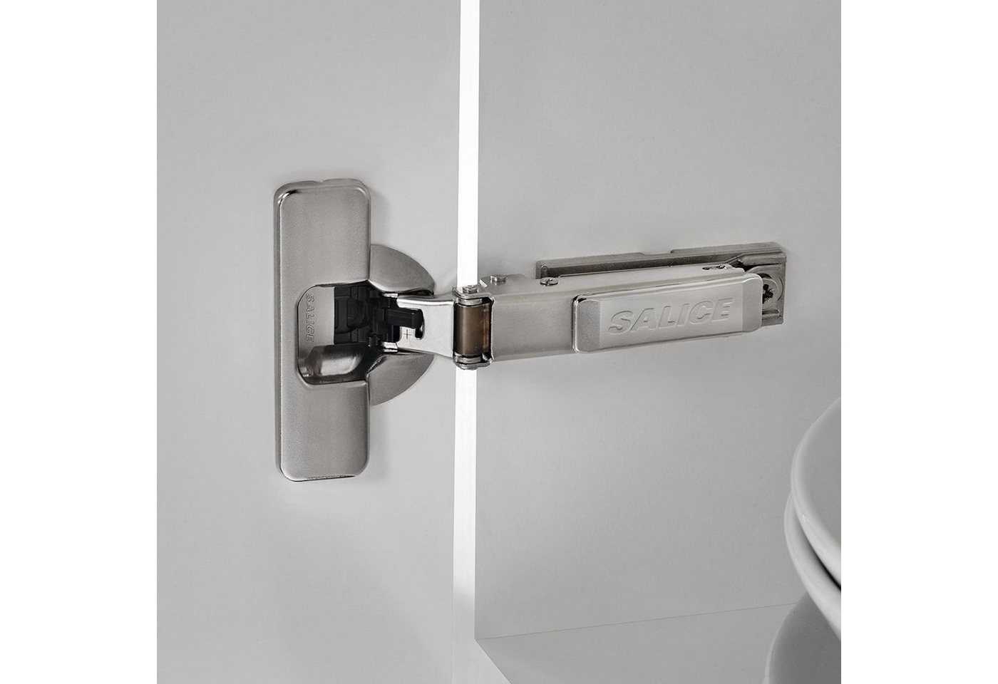 Salice Möbelbeschlag 2 x Salice Topfband S700 110° Bohrbild T52 Nickel matt MPL L (2 St) Bild 4