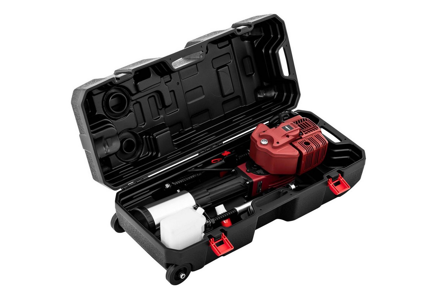 Hillvert Erdbohrer Motor Pfahlramme 1500 W Ø 90 mm Pfostenramme Zaunpfahlramme Benzin, max. 5000 U/min Bild 2
