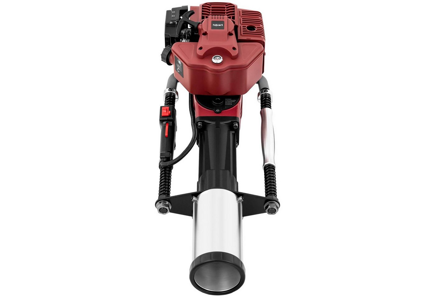 Hillvert Erdbohrer Motor Pfahlramme 1500 W Ø 90 mm Pfostenramme Zaunpfahlramme Benzin, max. 5000 U/min Bild 3