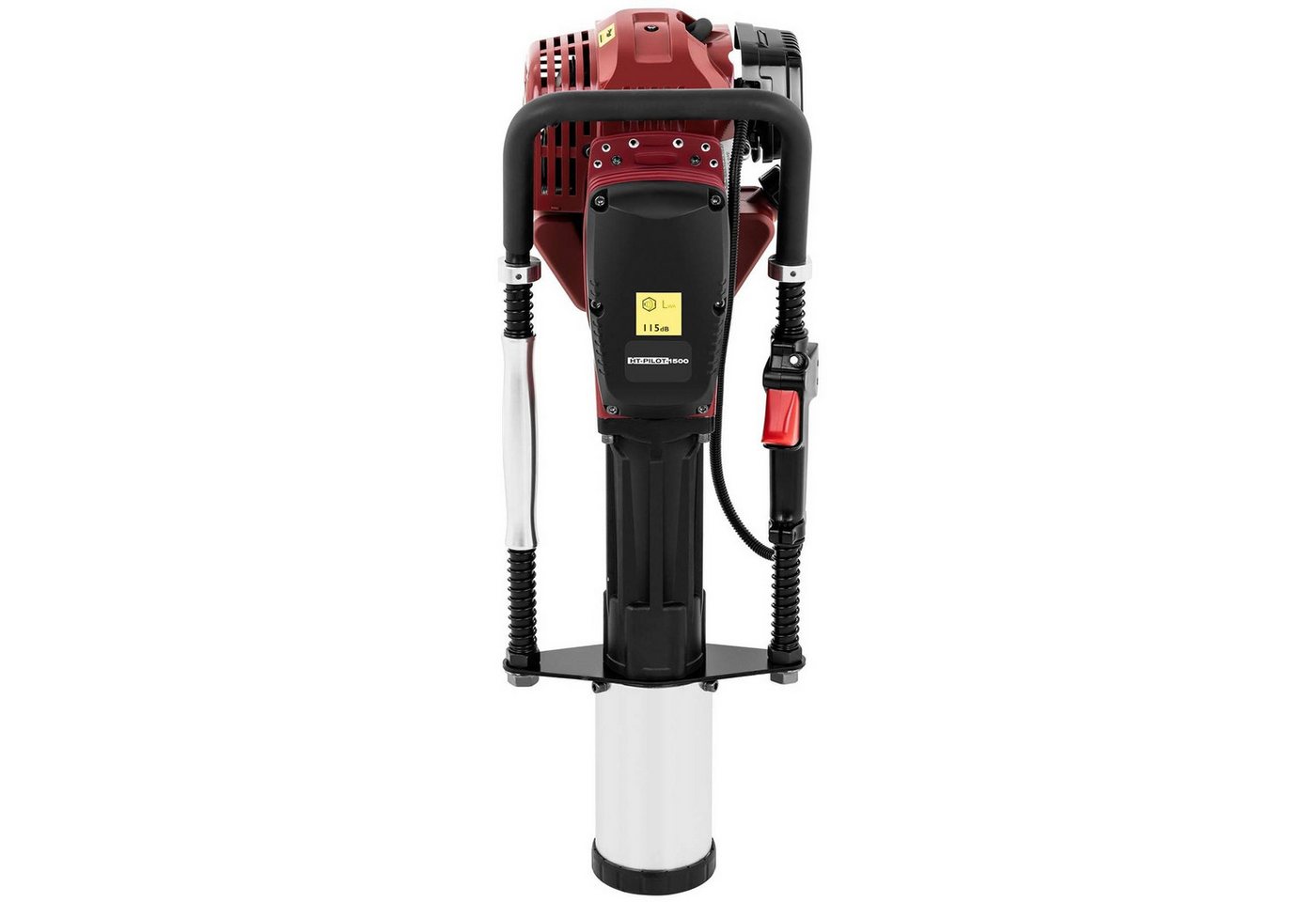 Hillvert Erdbohrer Motor Pfahlramme 1500 W Ø 90 mm Pfostenramme Zaunpfahlramme Benzin, max. 5000 U/min Bild 5