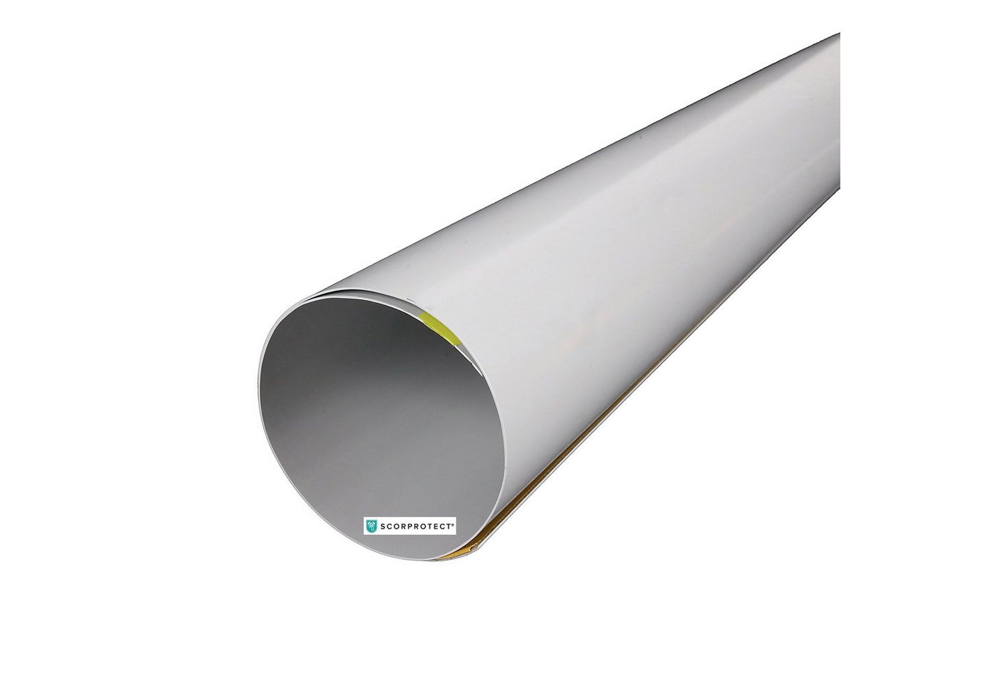 Scorprotect® Steinwolle PVC Folienzuschnitt selbstklebend hellgrau für gedämmte Rohre Bild 4