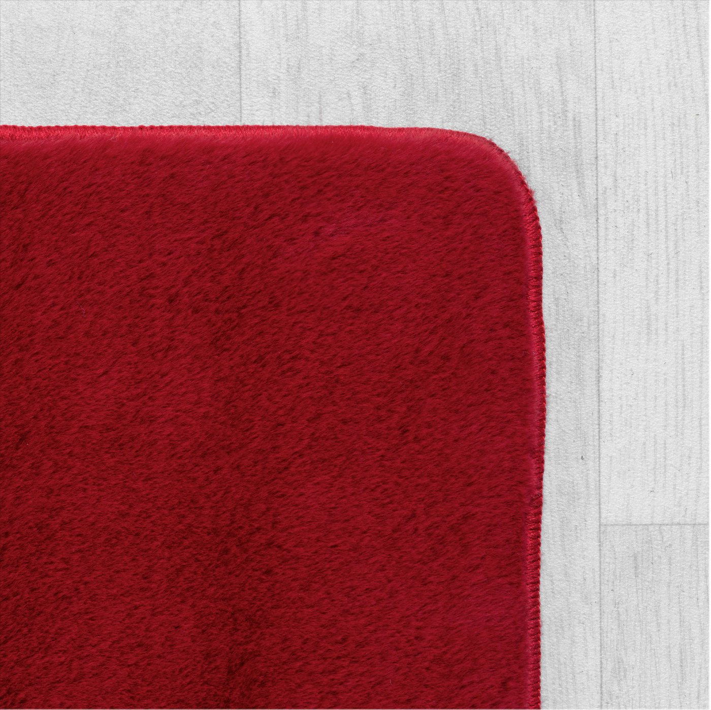 KADIMA DESIGN Teppich ISAR Wohnzimmer Waschbar Schlafzimmer Wohnzimmerteppich Esszimmer Uni, Rund, Höhe: 13 mm, Rot, 80x80 cm, Strapazierfähig Modern Esszimmerteppich Waschbar