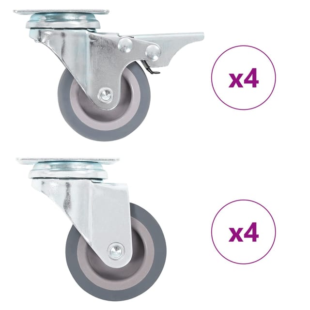 vidaXL 8 Stk Lenkrollen 50 mm 277911