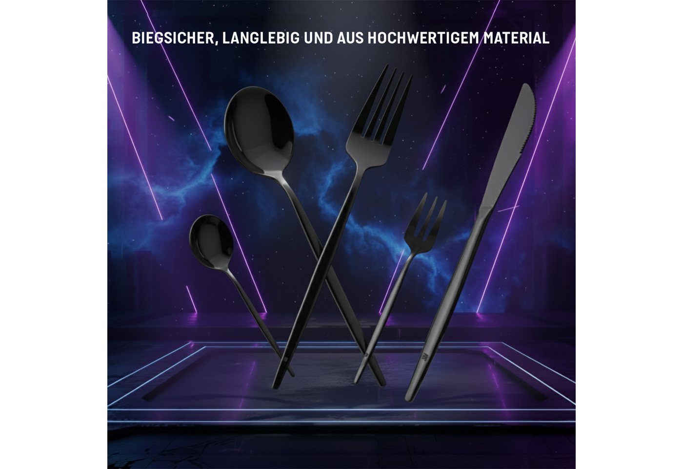 Roxlin Besteck-Set Roxlin Besteckset 30-tlg Standard Design, Gold/Schwarz/Rosa/Silber Bild 2