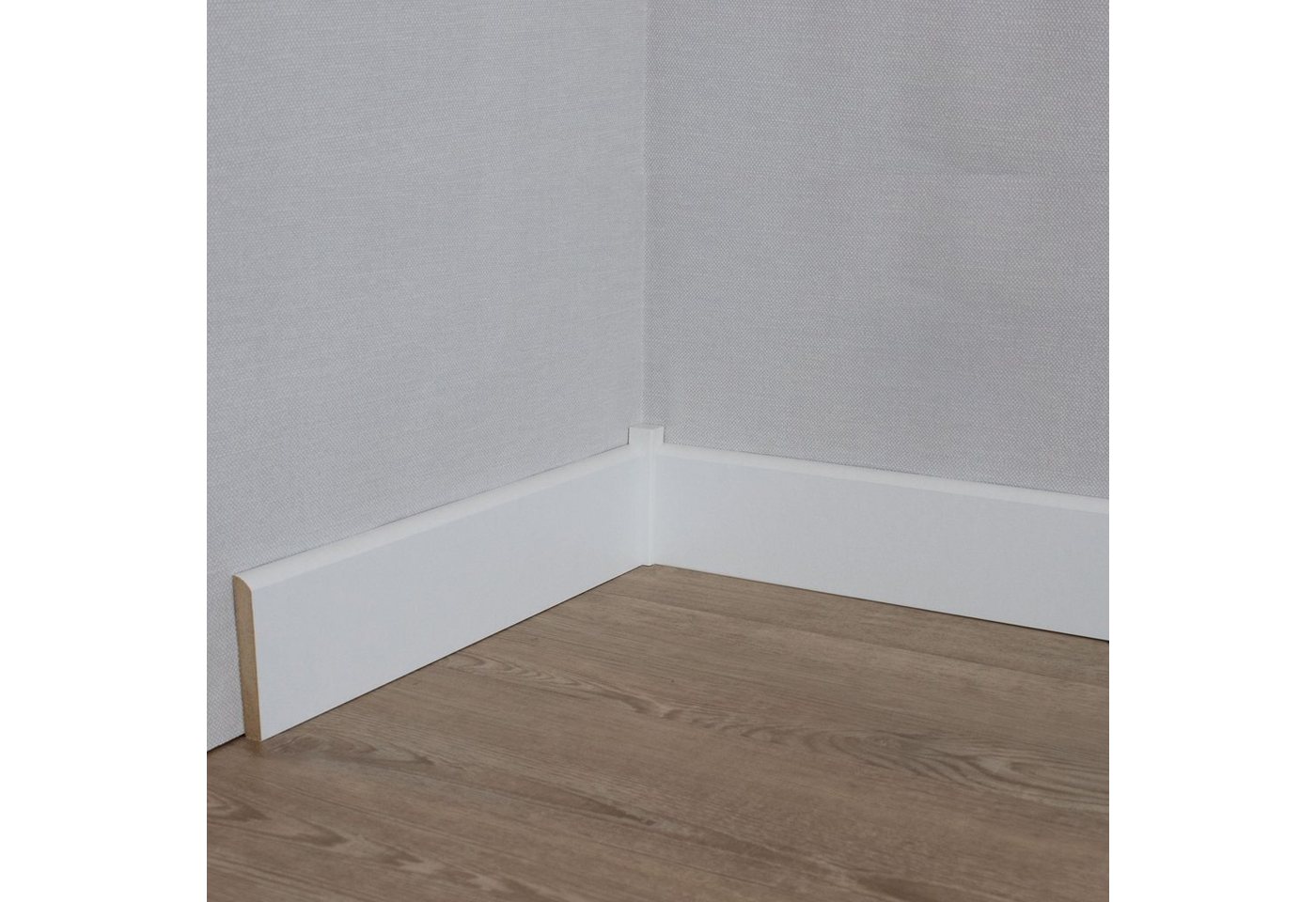 PROVISTON Sockelleiste MDF, 10 x 70 x 2000 mm, Weiß, Fußleiste, MDF foliert Bild 4
