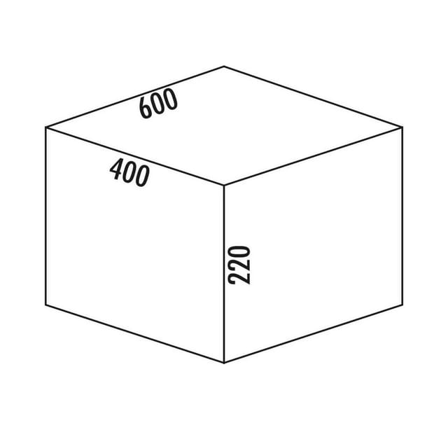 Naber Einbaumülleimer Systembehälter Cox® Box 220/600-3, anthrazit