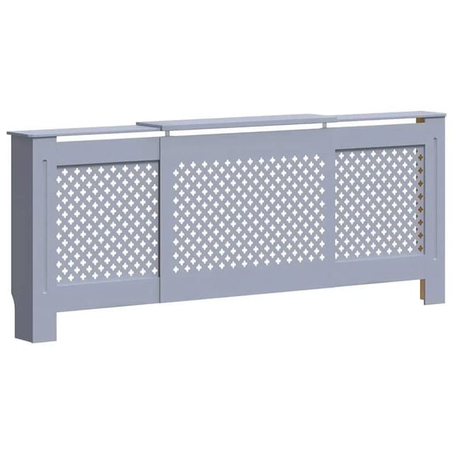 vidaXL MDF Heizkörperverkleidung Grau 205 cm 325557