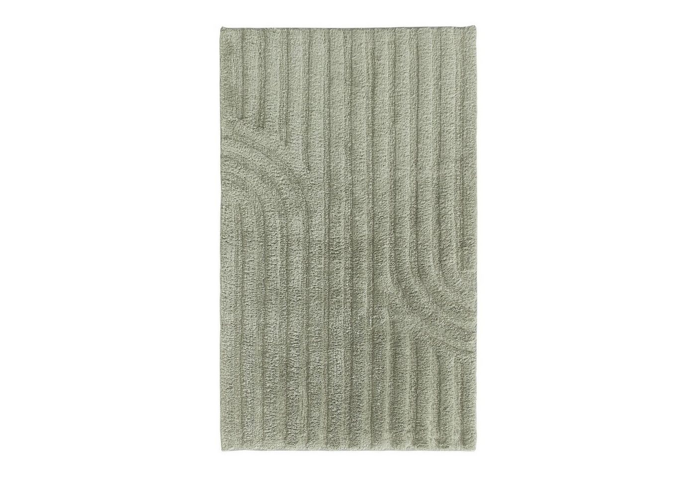 casa NOVA Badematte MINORI, Salbeigrün, Baumwolle, rechteckig, waschbar bis 40 °C, L 120 x B 70 cm