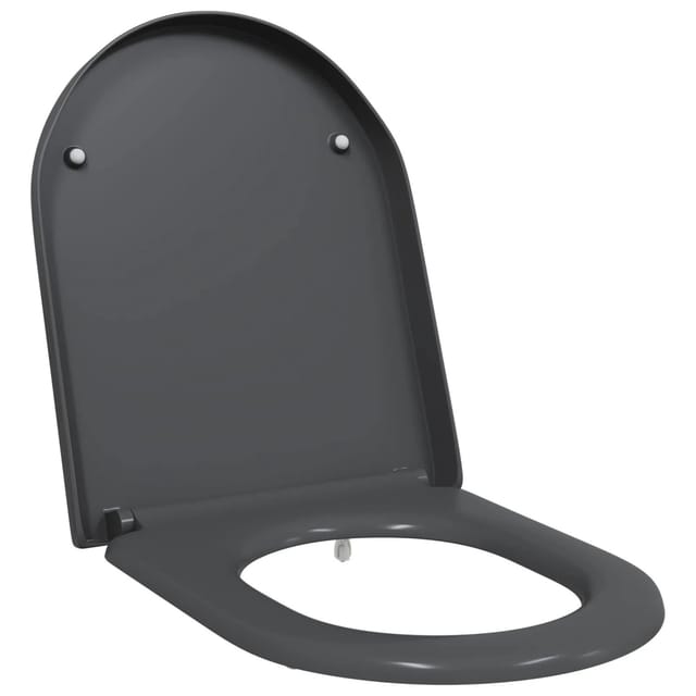 vidaXL Toilettensitz Anthrazit 49 x 36 x 4 cm Duroplast 42002354