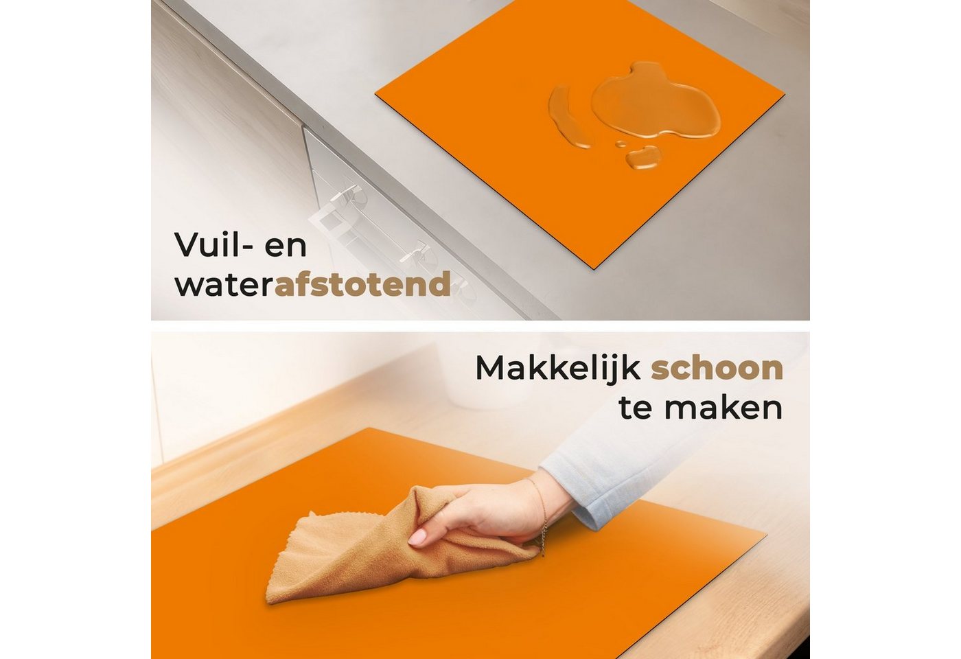 MuchoWow Herd-Abdeckplatte Orange - Jahreszeiten - Herbst - Farbe, Vinyl, (1 tlg), Cerankochfeld Abdeckung, Herd Abdeckplatten Vinyl, 58.3x51.3 cm Bild 3