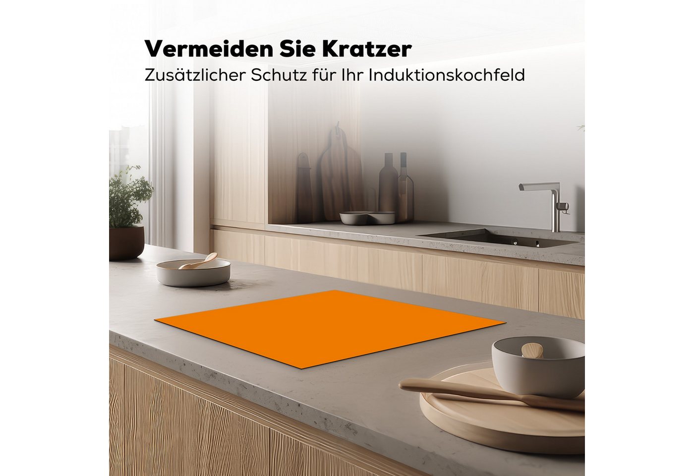 MuchoWow Herd-Abdeckplatte Orange - Jahreszeiten - Herbst - Farbe, Vinyl, (1 tlg), Cerankochfeld Abdeckung, Herd Abdeckplatten Vinyl, 58.3x51.3 cm Bild 4