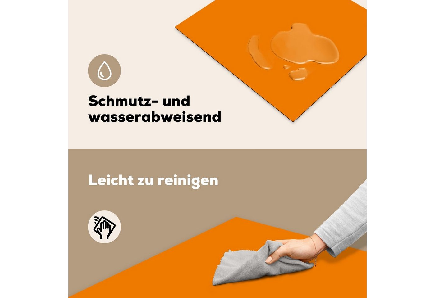 MuchoWow Herd-Abdeckplatte Orange - Jahreszeiten - Herbst - Farbe, Vinyl, (1 tlg), Cerankochfeld Abdeckung, Herd Abdeckplatten Vinyl, 58.3x51.3 cm Bild 5