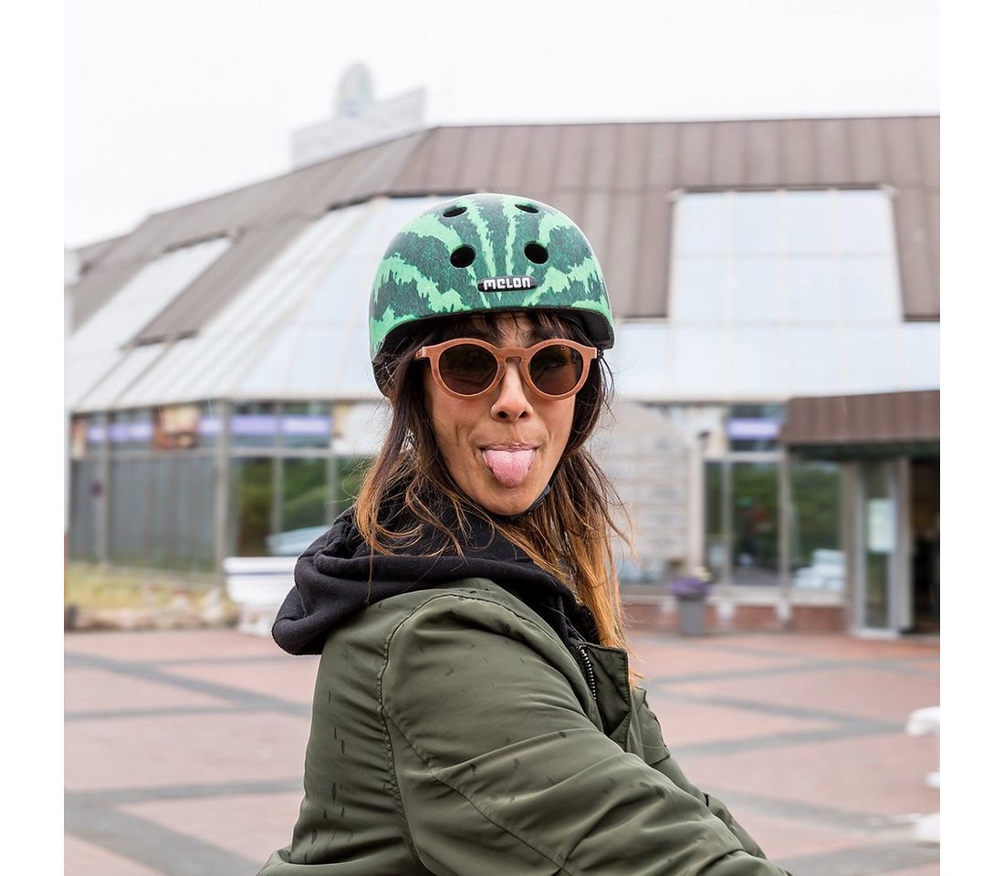Melon Fahrradhelm Real Melon (matte), super leicht, Magnetverschluss, größenverstellbar, mehr als 50 Designs Bild 4
