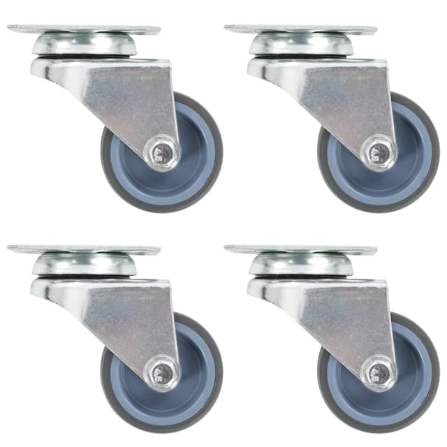 vidaXL 16 Stk Lenkrollen mit Zwillingsrad 50 mm 277918