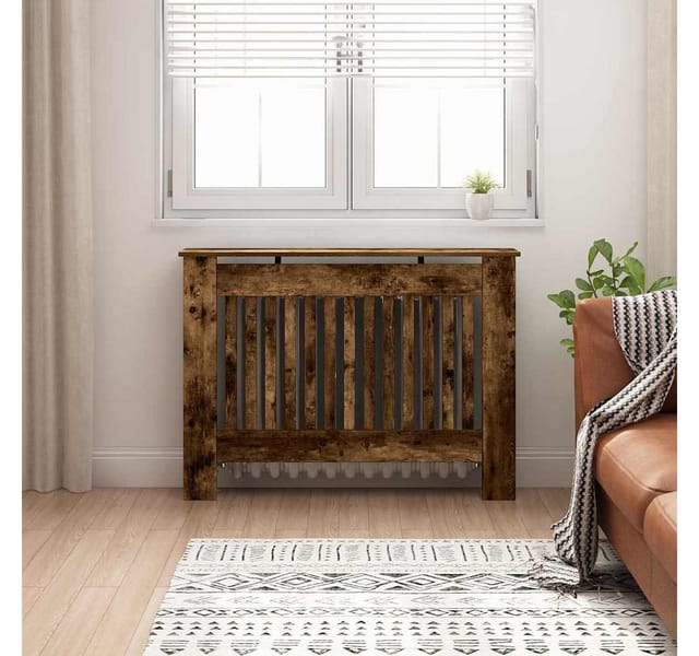 vidaXL Heizkörperabdeckung Geräucherte Eiche 112 x 19 x 81,5 cm 884108