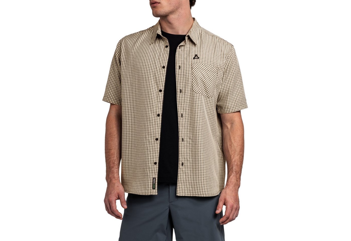 Schöffel Outdoorhemd Hiking CIRC Shirt Style Dalfoss mit gesticktem Markenlogo auf Brust