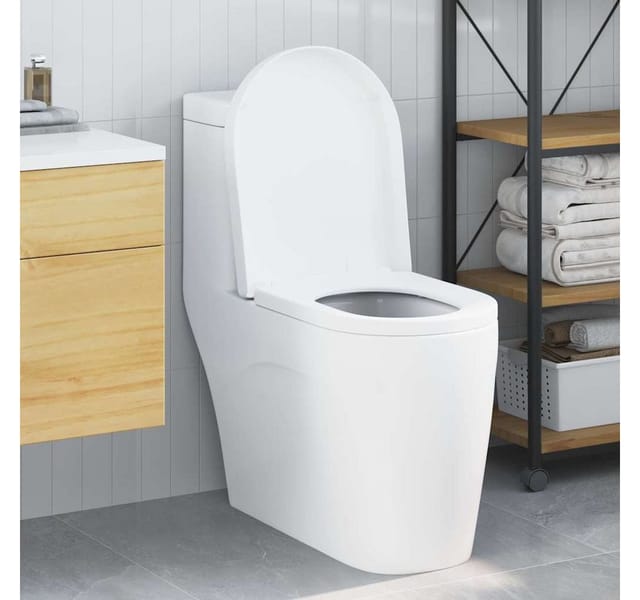 vidaXL Toilettensitz Verstellbar Weiß 48 x 36,5 x 4,5 cm Polypropylen 42015815