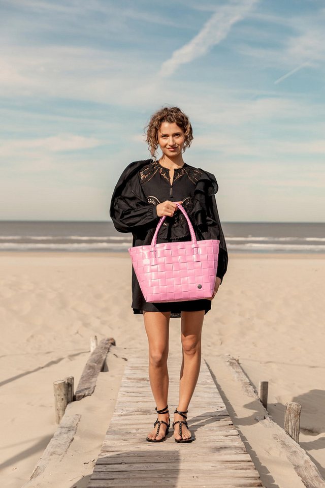 Handed By Einkaufsshopper HANDED BY Shopper Paris fuchsia pink Tasche geflochten Kunststoff Bag Bild 3