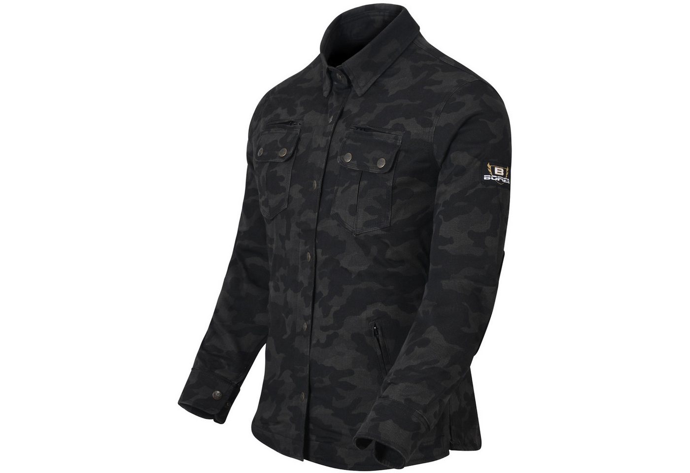 Bores Motorradjacke Bores Militaryjack Jacken-Hemd camouflage schwarz Damen motorradjacke für damen Bild 2