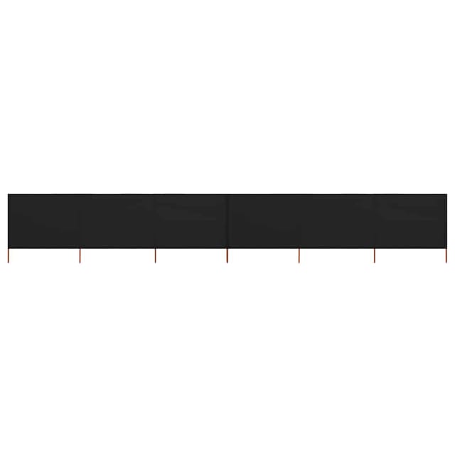 vidaXL 6 Teiliges Windschutzgewebe 800 x 160 cm Schwarz 47184