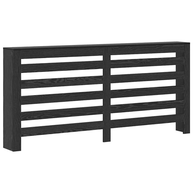 vidaXL Heizkörperabdeckung Schwarz Eichen-Optik 175 x 20 x 82 cm 869221