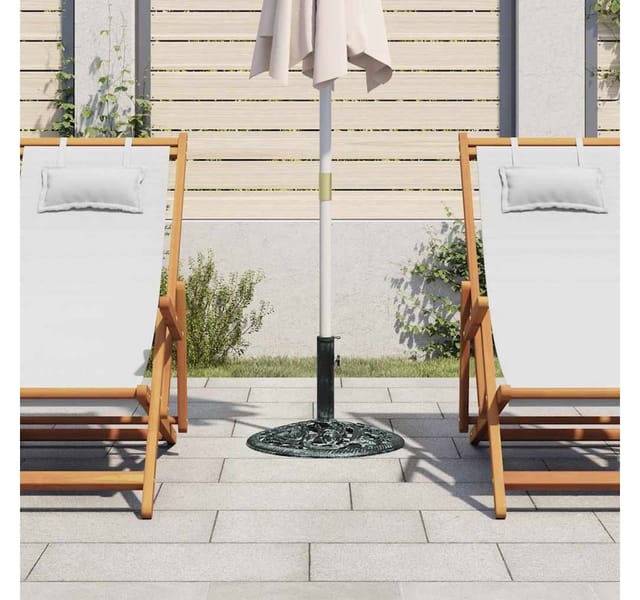 vidaXL Sonnenschirmständer Grün 9 kg 40 cm Gusseisen 47863