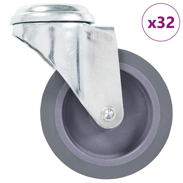 vidaXL 32 Stk Lenkrollen mit Bolzenloch 75 mm 277855
